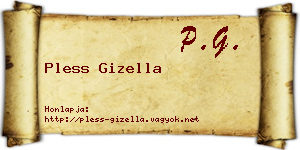 Pless Gizella névjegykártya