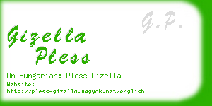 gizella pless business card